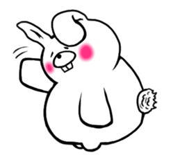 Chillin rabbit sticker #11933636