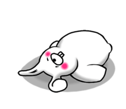 Chillin rabbit sticker #11933638