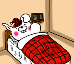 Chillin rabbit sticker #11933639