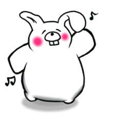 Chillin rabbit sticker #11933642