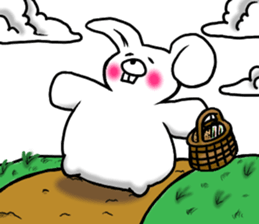 Chillin rabbit sticker #11933643