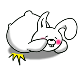 Chillin rabbit sticker #11933644