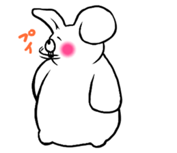 Chillin rabbit sticker #11933647