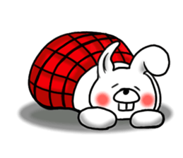 Chillin rabbit sticker #11933648