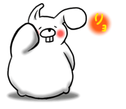 Chillin rabbit sticker #11933649