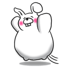 Chillin rabbit sticker #11933656