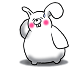 Chillin rabbit sticker #11933665