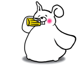 Chillin rabbit sticker #11933668