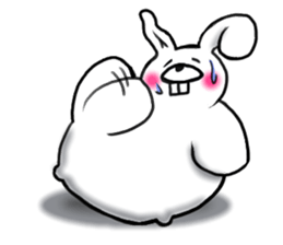Chillin rabbit sticker #11933669