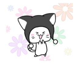 knit hat cat animation sticker #11934014