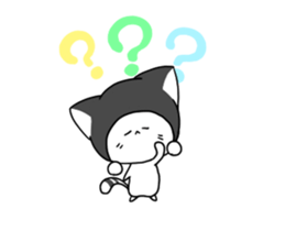 knit hat cat animation sticker #11934017