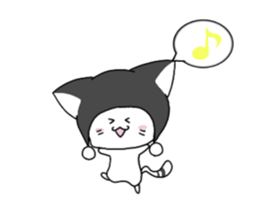 knit hat cat animation sticker #11934026