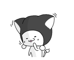 knit hat cat animation sticker #11934028