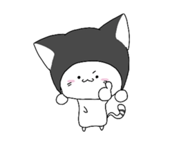 knit hat cat animation sticker #11934032