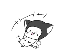 knit hat cat animation sticker #11934033