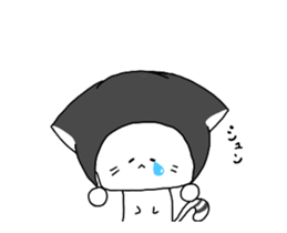 knit hat cat animation sticker #11934036