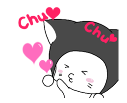 knit hat cat animation sticker #11934037