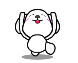 Moving ! MARU of a little bitter Maltese sticker #11934753