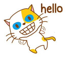 The orange & white cat sticker #11935350
