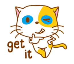 The orange & white cat sticker #11935351
