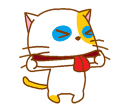 The orange & white cat sticker #11935360