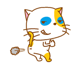 The orange & white cat sticker #11935363