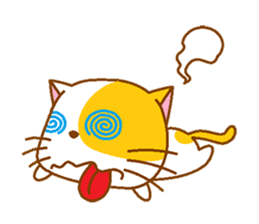 The orange & white cat sticker #11935364