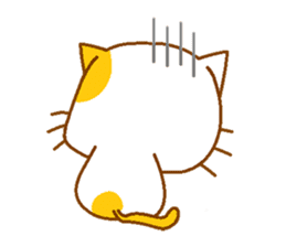 The orange & white cat sticker #11935369
