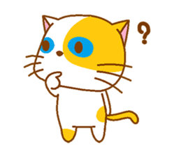 The orange & white cat sticker #11935375