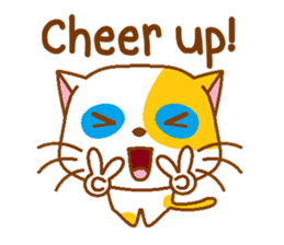 The orange & white cat sticker #11935382