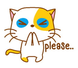 The orange & white cat sticker #11935384