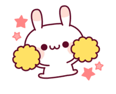 Animation of a rabbit and the chick sticker #11937620