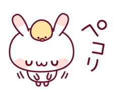 Animation of a rabbit and the chick sticker #11937625