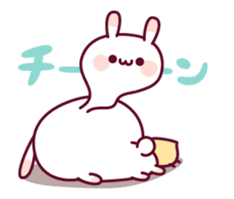 Animation of a rabbit and the chick sticker #11937629