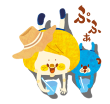 Boy and Blue bear move.2 sticker #11937670