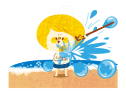 Boy and Blue bear move.2 sticker #11937680