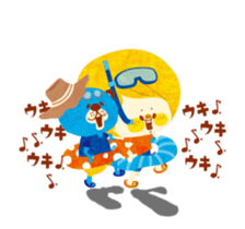 Boy and Blue bear move.2 sticker #11937682