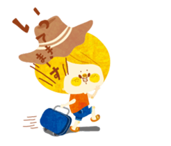 Boy and Blue bear move.2 sticker #11937689