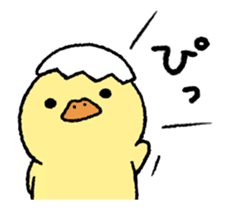 real baby duck in motion sticker #11938621