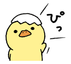 real baby duck in motion sticker #11938621