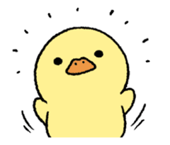 real baby duck in motion sticker #11938622