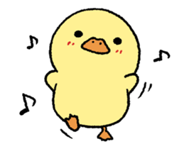 real baby duck in motion sticker #11938624