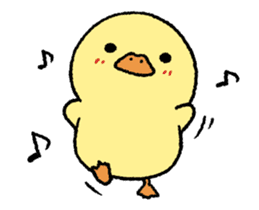 real baby duck in motion sticker #11938624