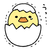 real baby duck in motion sticker #11938628