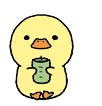 real baby duck in motion sticker #11938634