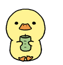 real baby duck in motion sticker #11938634