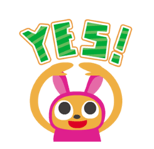 Dancing!! Costume of the rabbit. sticker #11940135