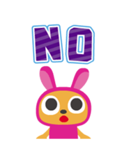 Dancing!! Costume of the rabbit. sticker #11940136