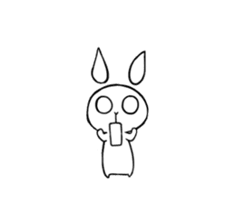 Small Gluttonous Rabbit sticker #11941215