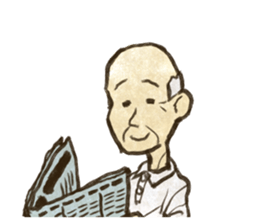 A Grandfather Called "Satoshi" sticker #11943323